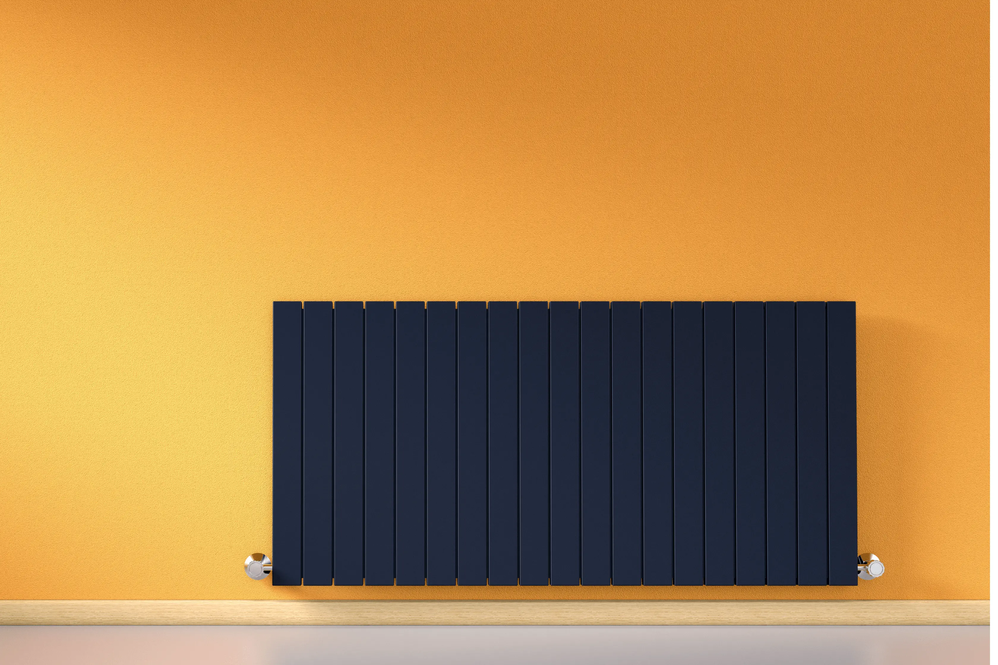 Flat Panel Stylish Radiator In A Navy Blue Finish